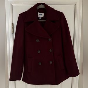 Old Navy Dark Red/Burgundy Peacoat